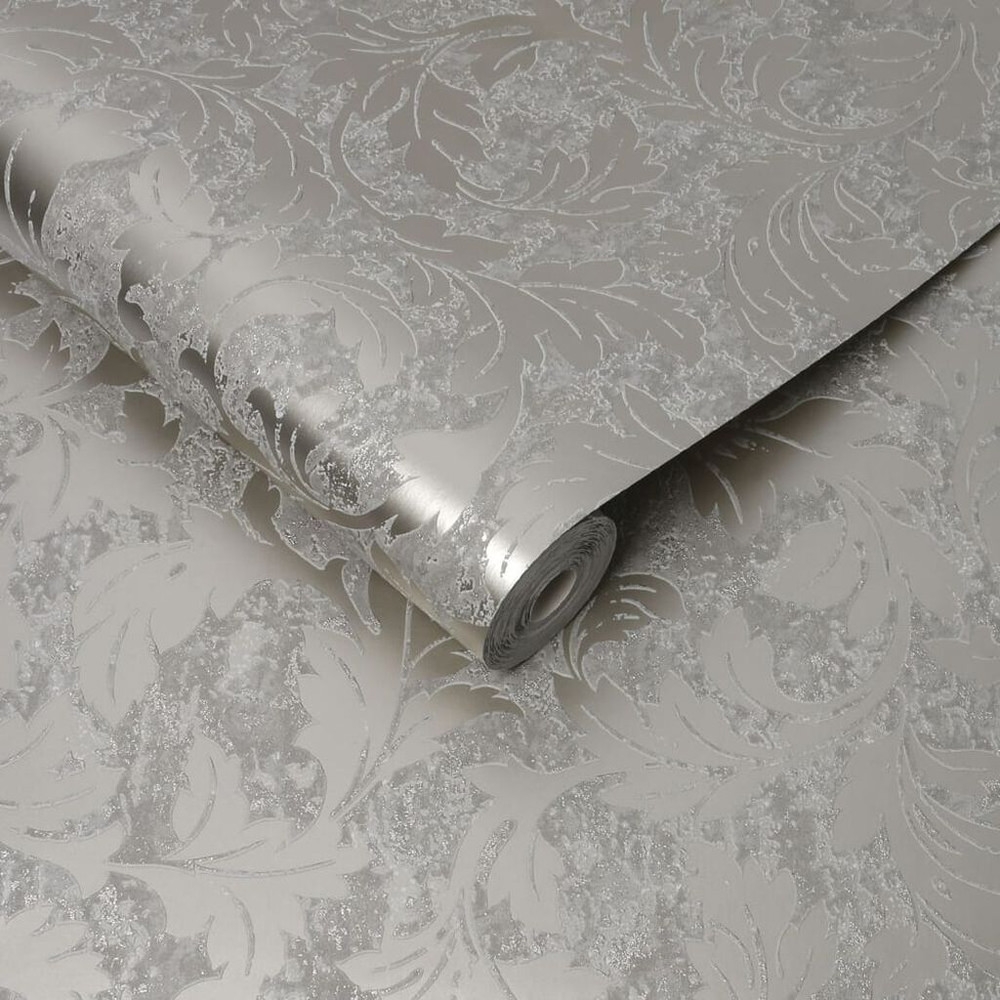 milan scroll taupe wallpaper