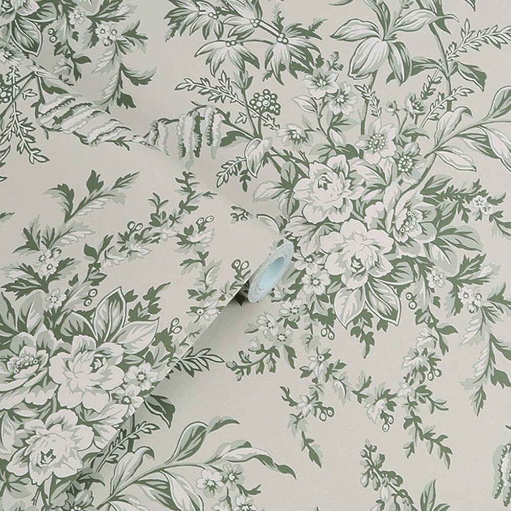 laura ashley picardie sage wallpaper