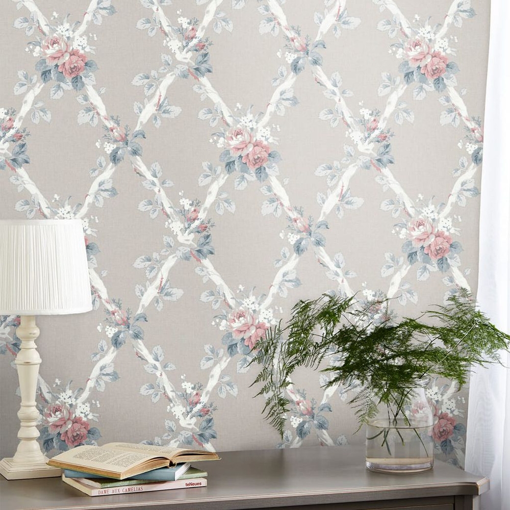 laura ashley elwyn dove grey wallpaper