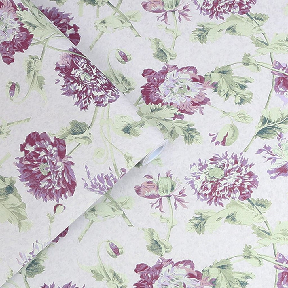 laura ashley hepworth grape wallpaper