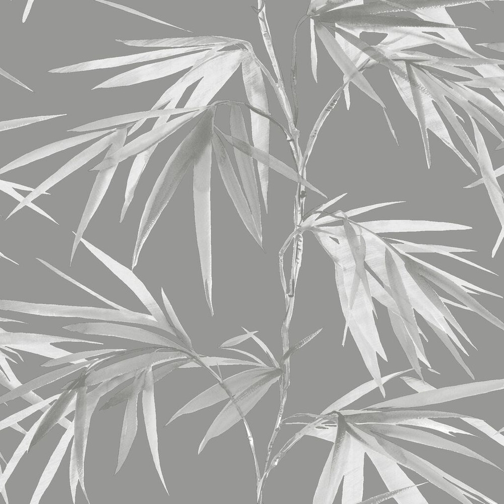 asia dark grey bamboo leaf wallpaper