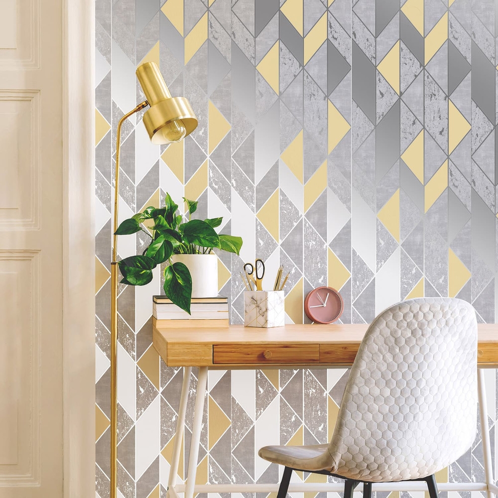 Milan Geo Yellow Wallpaper