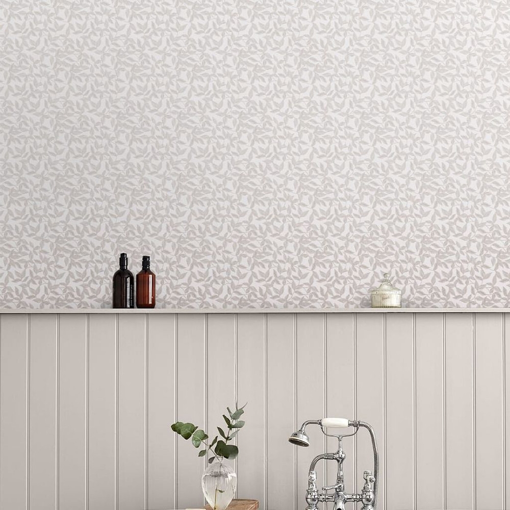 Laura Ashley Erwood Dove Grey Wallpaper