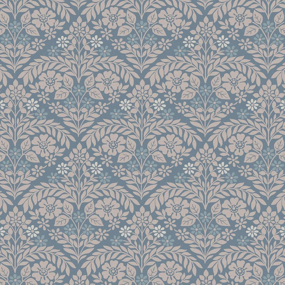 laura ashley margam newport blue wallpaper