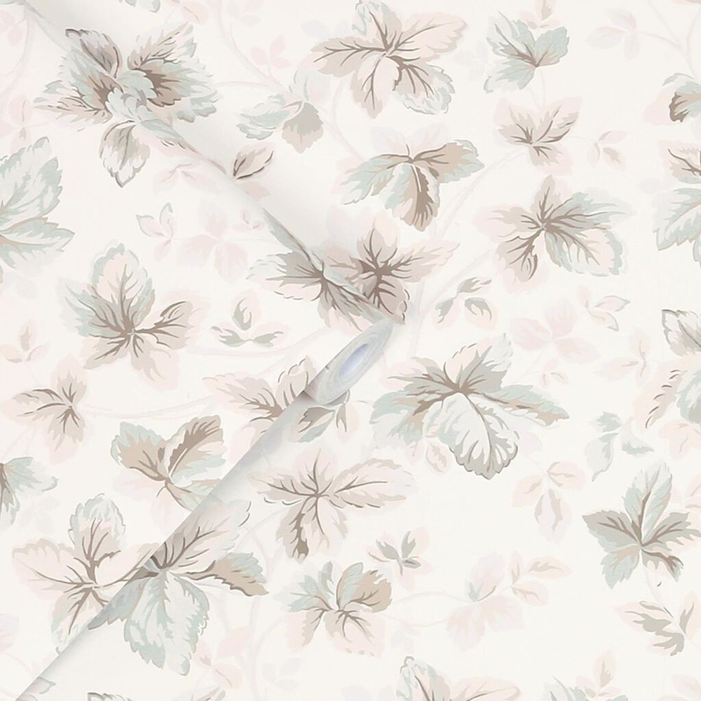 laura ashley autumn leaves natural wallpaper