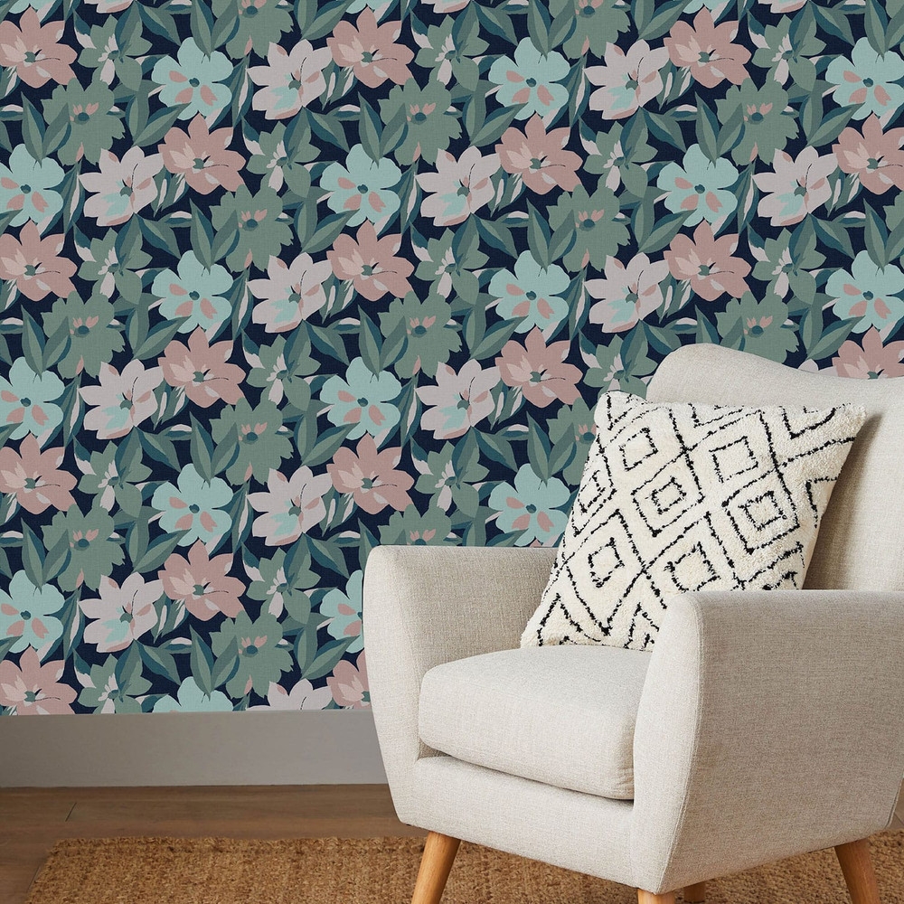 Next Hot House Floral Midnight Wallpaper