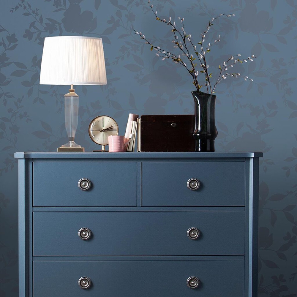 laura ashley westbourne midnight blue wallpaper