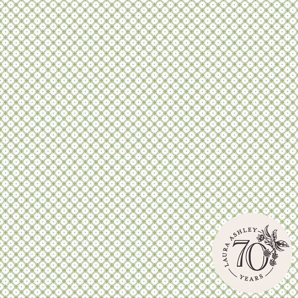 Laura Ashley Wickerwork Leaf Green Wallpaper