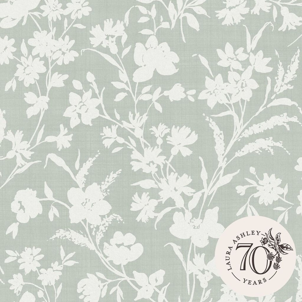 Laura Ashley Rye Sage Green Wallpaper