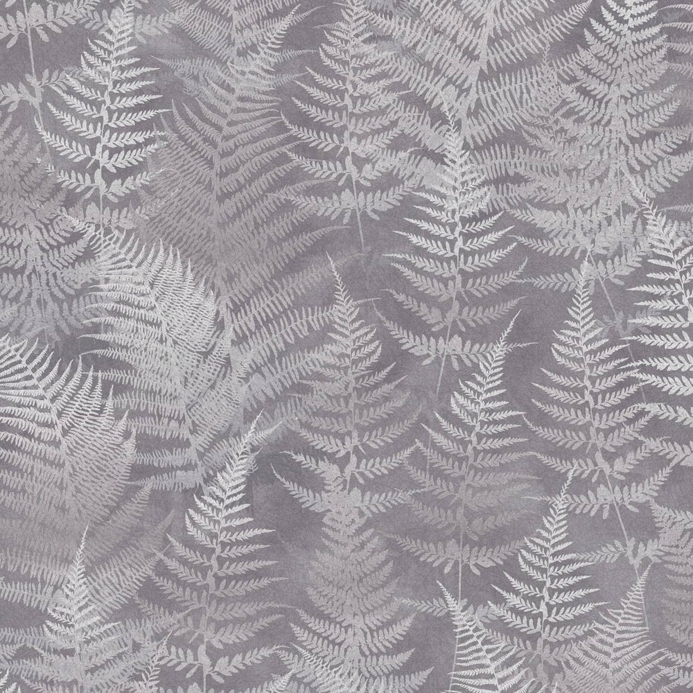 Woodland Fern Pewter Wallpaper by Clarissa Hulse