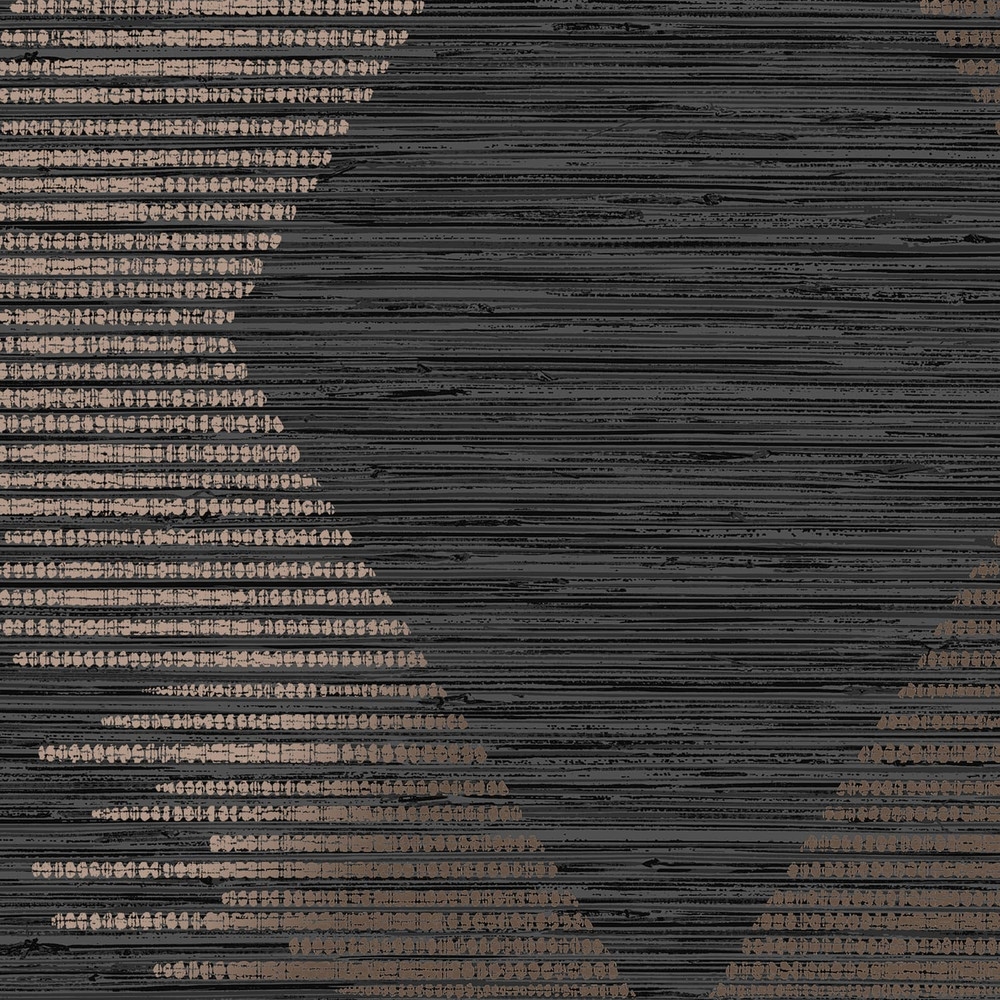 Serenity Geo Black And Rose Gold Wallpaper