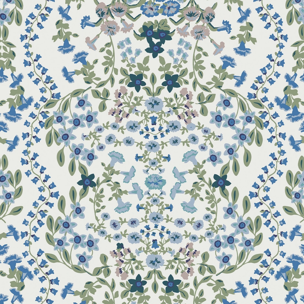 Joules Symmetrical Trellis Ditsy Creme Wallpaper - 120883_TILE_01.jpg