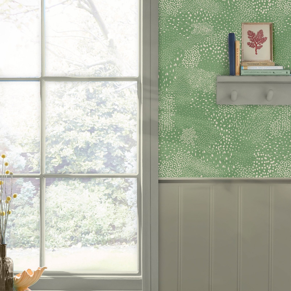 Joules Mono Farm Green Wallpaper - 120869_ROOMSET_01.jpg