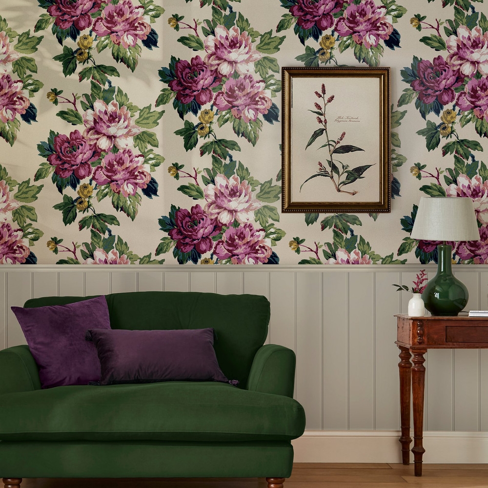 Joules Invite Floral Creme Wallpaper - 120870_ROOMSET_01.jpg