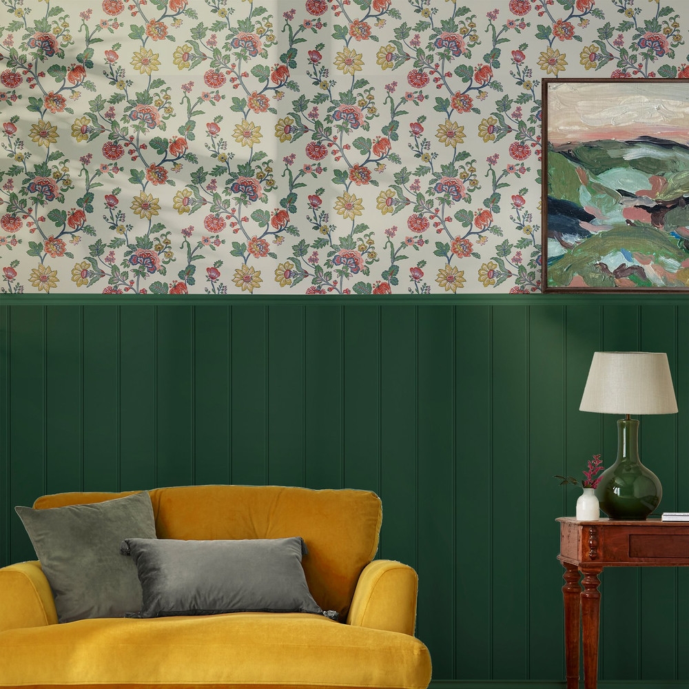 Joules Vine Cottage Floral Creme Wallpaper - 120877_ROOMSET_01.jpg