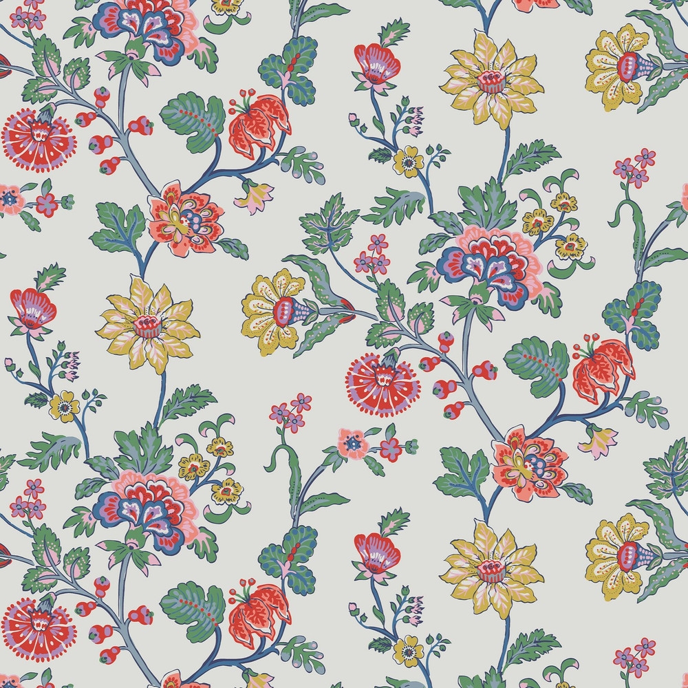 Joules Vine Cottage Floral Creme Wallpaper - 120877_TILE_01.jpg