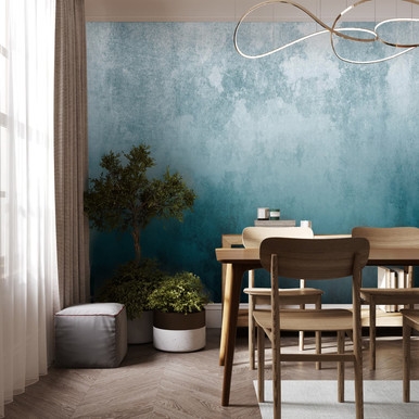 Ombre Teal Bespoke Mural