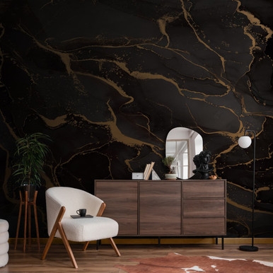 Marble Black Bespoke Mural