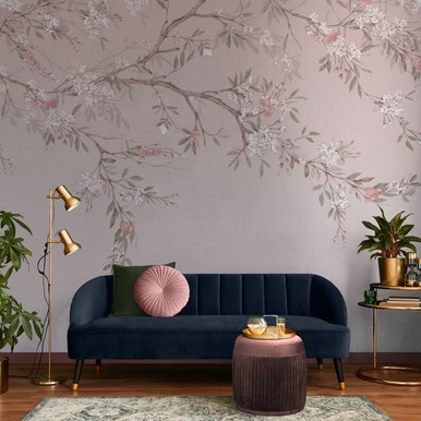 Blossom Trail Pink Bespoke Mural