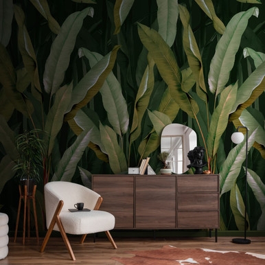 Banana Leaf Green Bespoke Mural