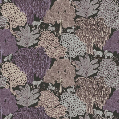 Laura Ashley Garwood Grove Violet Grey Wallpaper