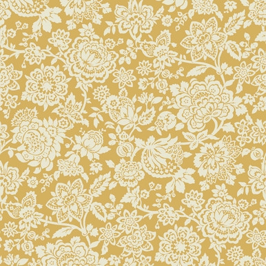 Laura Ashley Trailing Laurissa Pale Ochre Yellow Wallpaper