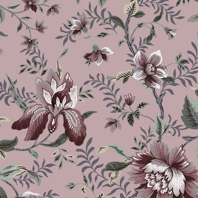 Laura Ashley Edita’s Garden Pale Blackberry Wallpaper