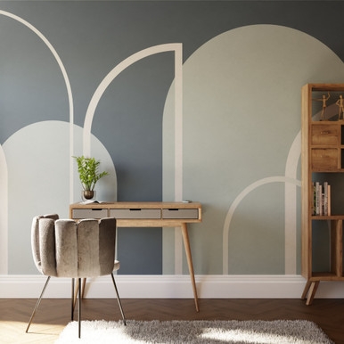 Linear Arch Navy Bespoke Mural