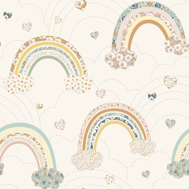 Next Ditsy Rainbow Pastel Wallpaper