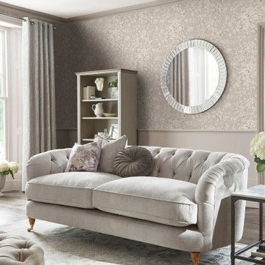 Laura Ashley Heledd Blooms Dove Grey Wallpaper