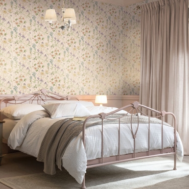 Laura Ashley Wild Meadow Chalk Pink Wallpaper