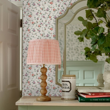 Laura Ashley Priory Coral Pink Wallpaper