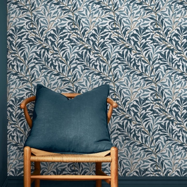 Willow Bough White & Blues Wallpaper