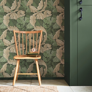 Acanthus Green Wallpaper