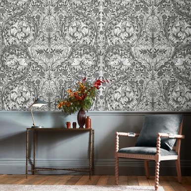 African Marigold Grey Bespoke Mural