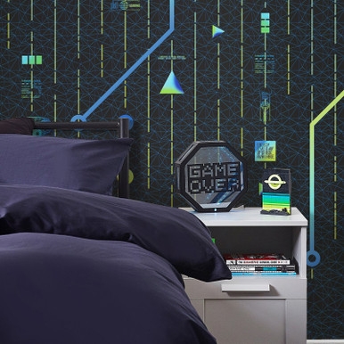 Gamer Mural Blue Brights