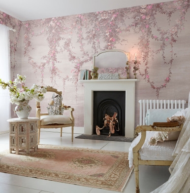 Hanging Garden Pink Bespoke Mural