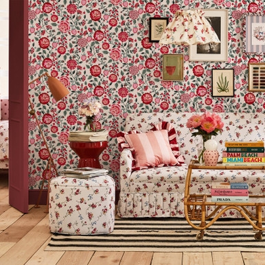 Cath Kidston Strawberry Garden Rose Wallpaper