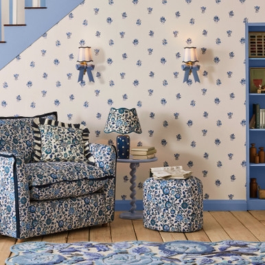 Cath Kidston Kingdom Posey Blue Wallpaper