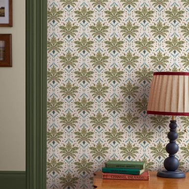 Joules Palm Geo Cream Wallpaper