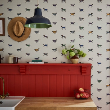 Joules Regal Horse Cream Wallpaper