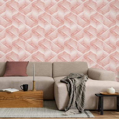 Nicole Miller Geo Movement Peel & Stick Clay Wallpaper