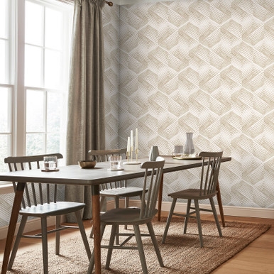 Nicole Miller Geo Movement Peel & Stick Twine Wallpaper