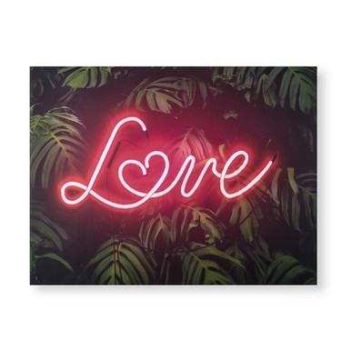 Tropical Neon Love Wall Art