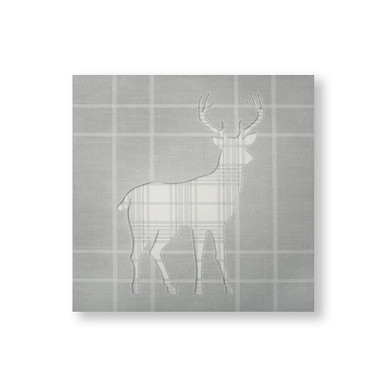 Tartan Stag Silhouette Wall Art