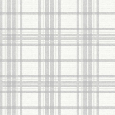 Country Tartan Silver Wallpaper