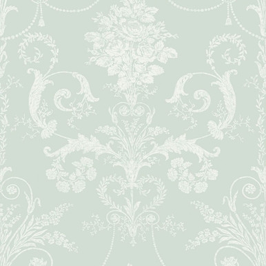 Laura Ashley Josette Duck Egg Wallpaper