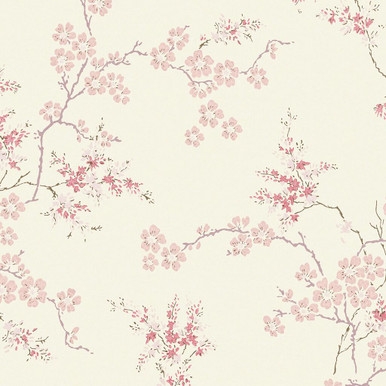 Laura Ashley Oriental Blossom Blush Wallpaper