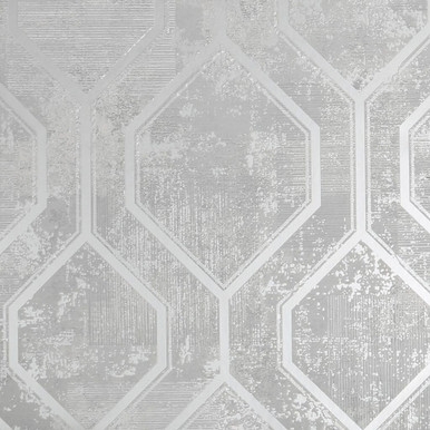 Armature Geo Grey Silver Wallpaper