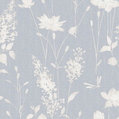 Laura Ashley Dragonfly Garden Chalk Blue Wallpaper